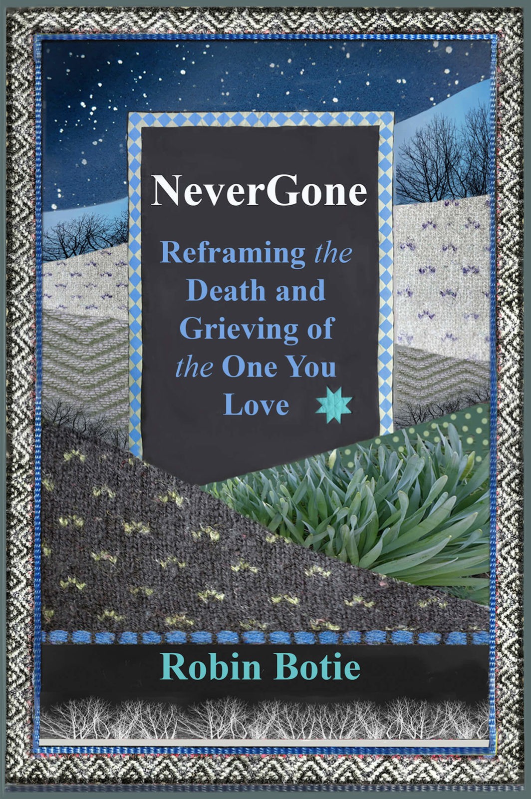 Robin Botie of Ithaca, New York, photoshops the cover of her new book of hope for the grieving.