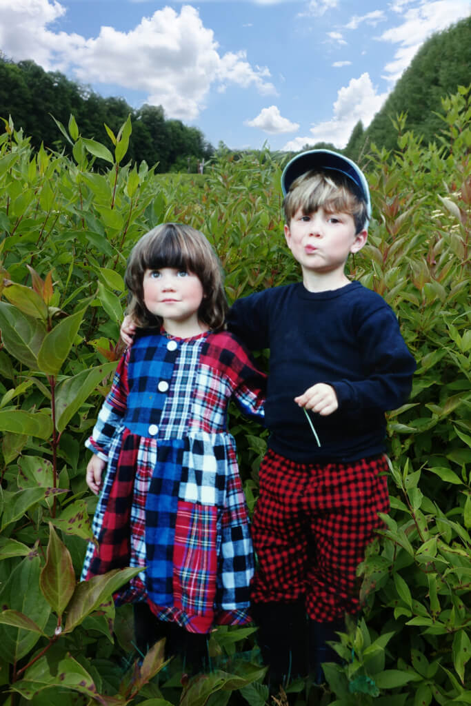 Robin Botie of Ithaca, New York, photoshops her young children growing like weeds.