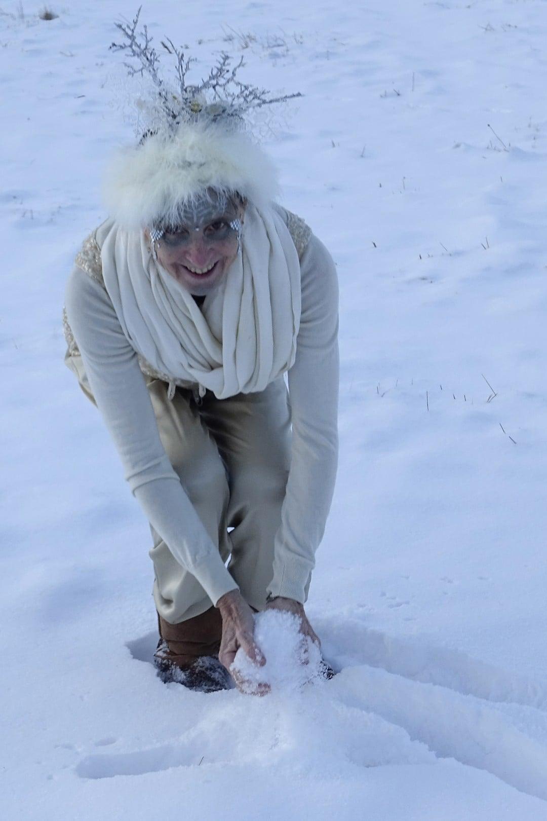 Robin Botie in Ithaca, New York, photographs a Snow Queen on the winter solstice 2019.