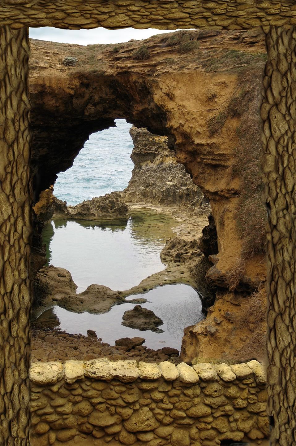 Robin Botie of Ithaca, New York, photoshops grottos along The Great Ocean Road in Australia on her grief journey to bury her daughte's ashes.